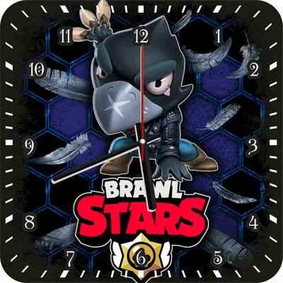 Настенные часы Brawl stars Ворон купить недорого в интернет-магазине Мир  Маек