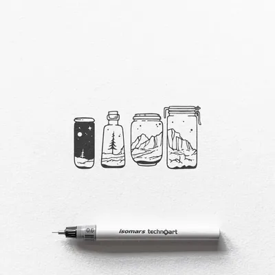 100 фото интересных идей рисунков черной ручкой - 1igolka.com