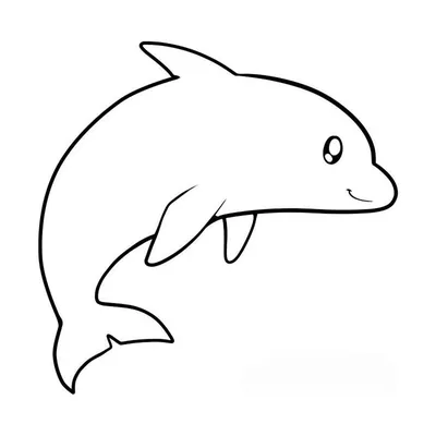 Дельфин для срисовки легкие - 43 фото