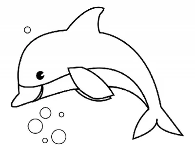 Раскраски морские дельфины (40 фото) » Картинки, раскраски и трафареты для  всех - Klev.CLUB