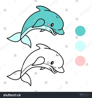 Как нарисовать двух дельфинов карандашом поэтапно