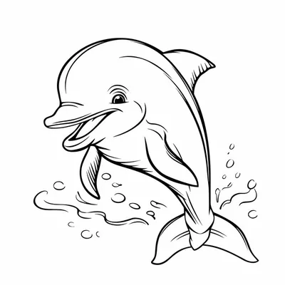 Дельфин рисунок для детей - 68 фото