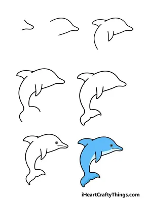Красивый рисунок дельфинов, красиво, …» — создано в Шедевруме