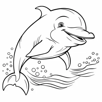 Легкие рисунки дельфина - 59 фото