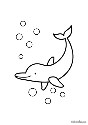 Картинки море и дельфины для срисовки (68 фото) » Картинки и статусы про  окружающий мир вокруг