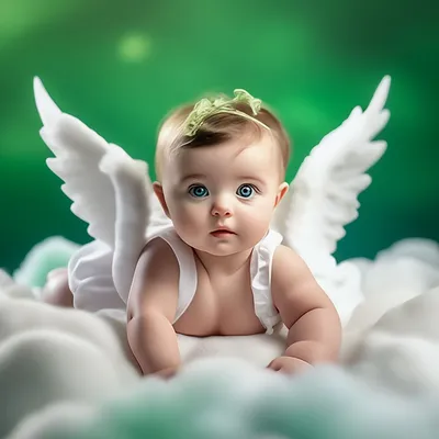 Ребенок ангелочек в белых трусиках …» — создано в Шедевруме