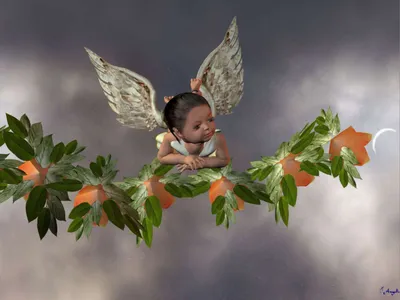Милый ангелочек ребенок» — создано в Шедевруме
