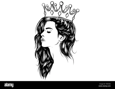 Девушка в короне рисунок - 71 фото