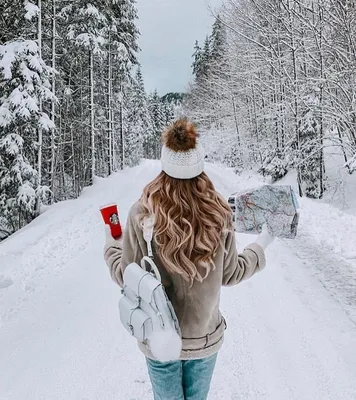 Картинки девушка и зима обои