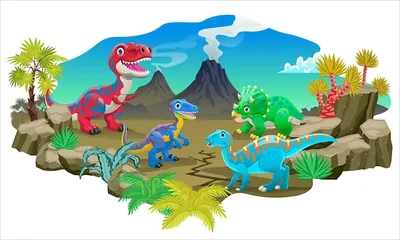 Зеленый мультяшный динозавр - 71 фото