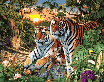 Раскраски Тигр - Распечатайте и раскрасьте для развлечения | GBcoloring