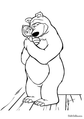 Картинки для раскраски маша и медведь обои