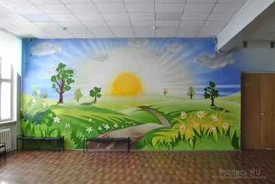 Картинки для росписи стен в детском саду обои