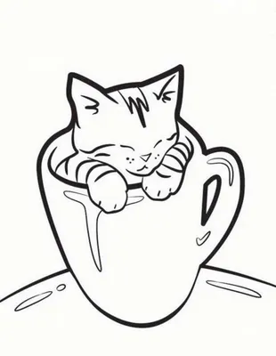 Рисунки котенка карандашом для срисовки (31 фото) 🔥 Прикольные картинки и  юмор