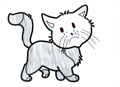 Рисунки котиков для срисовки (100 фото)