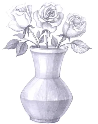 Картинки для срисовки цветы в вазе обои