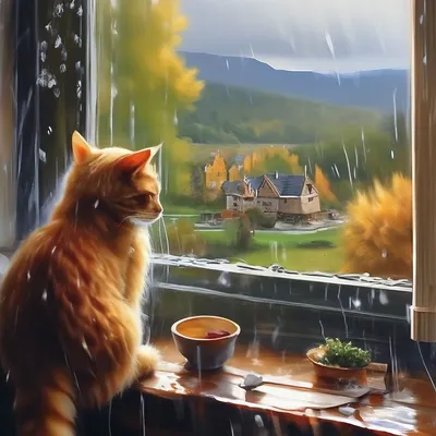 дождь за окном | Painting, Art