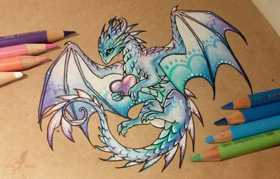Цветные рисунки драконов для срисовки - 70 фото