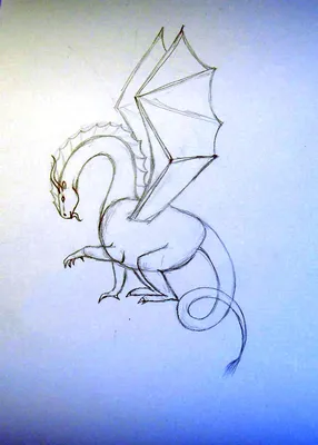 Картинки драконов для срисовки карандашом - kartinki-dlya-srisovki.com