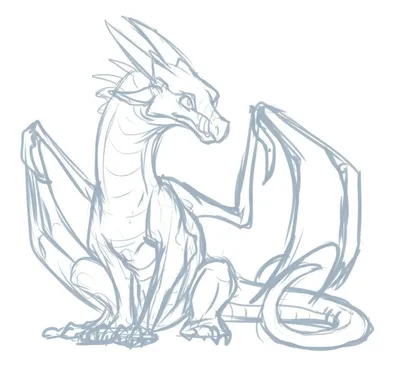 Рисунок дракона для срисовки новый год (44 шт)