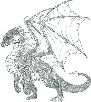 Рисунок карандашом дракон» — создано в Шедевруме