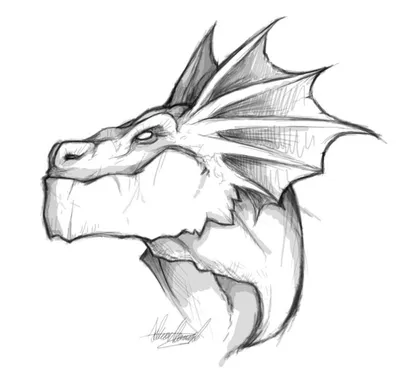 Как нарисовать голову дракона карандашом. / How to draw a dragon head  pencil Рисунки карандашом #5 - YouTube