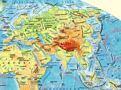 Карта Евразии | Евразия - самые интересные факты на Maps-World.ru