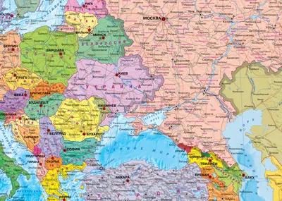 Карта Евразии | Подробная политическая и физическая карта Евразии на  русском языке со странами и столицами | Евразия на карте мира