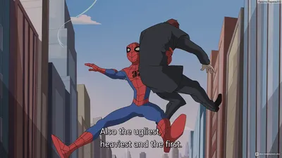 Великий Человек-паук и на заднем …» — создано в Шедевруме