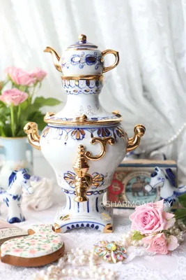 Gzhel Porcelain serving plate platter dish with butterfly handmade Гжель |  eBay