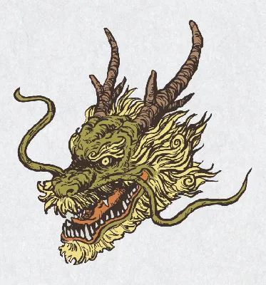 Постеры Разноцветный Японский Дракон — купить по цене 310 руб в  интернет-магазине #3119879