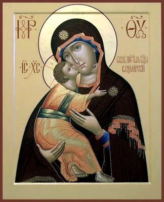 Старинная Икона Владимирская Божья Матерь Серебро – Антикварный Магазин