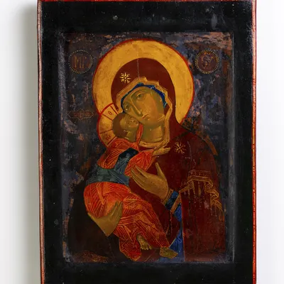 Купить Владимирскую икону Божьей Матери в серебряном окладе.