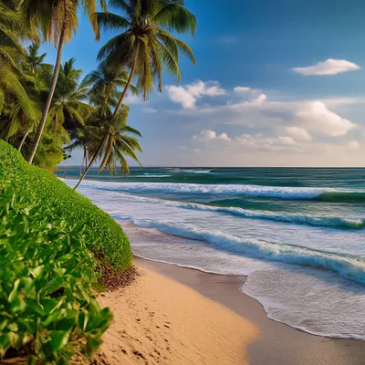 Побережье Индийского океана, кокосовая…» — создано в Шедевруме