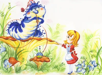 Фетр с рисунком \"Сказки - Алиса в Стране чудес - 2\"