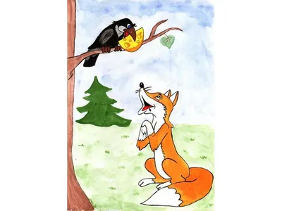 Иллюстрация 3 из 23 для Ворона и Лисица; Волк и Ягненок; Кукушка и Петух -  Иван Крылов