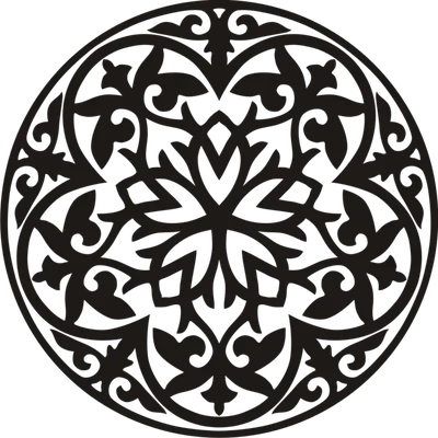 векторный круглый казахский национальный узор Иллюстрация вектора -  иллюстрации насчитывающей украшение, декоративно: 221098554