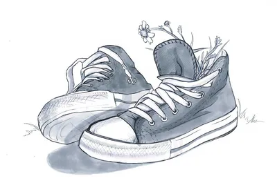 Как нарисовать кеды на ногах карандашом | Рисунок для начинающих поэтапно -  YouTube