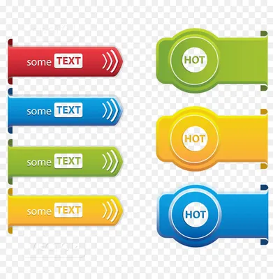 Click here web button template yellow bar Vector Image