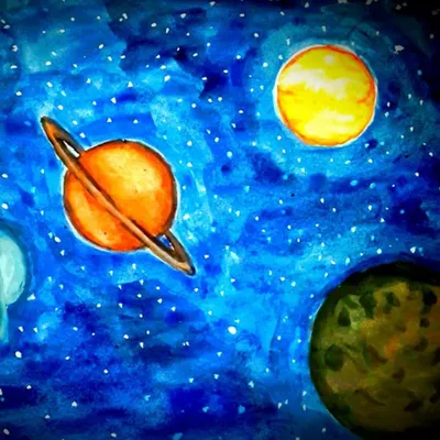 Рисунки космоса легкие для начинающих (47 фото) » рисунки для срисовки на  Газ-квас.ком
