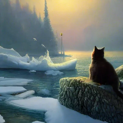 Лёд види кота» — создано в Шедевруме