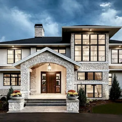 399A «Эридан» - красивый проект двухэтажного дома, с террасой, в  современном стиле: цена | Купить готовый проект с фото и планировкой