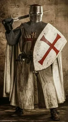 Много рыцарей крестоносцев, белый …» — создано в Шедевруме