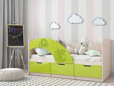 Юниор-3 Детская кровать 80х160 Мульт (Миф) недорого купить в Москве с  быстрой доставкой по цене производителя. | Кровати для детской от  производителя Миф