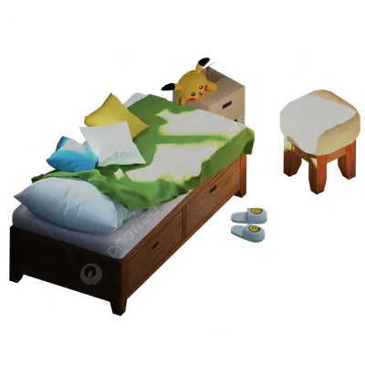 Мультяшные элементы спальни в перспективе PNG , кровать, кровать прозрачное  изображение в солнечном свете, мультфильм кровать PNG картинки и пнг PSD  рисунок для бесплатной загрузки