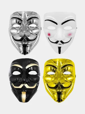 Маска Анонимуса, Маска Гая Фокса, карнавальная купить по низким ценам в  интернет-магазине Uzum (798066)