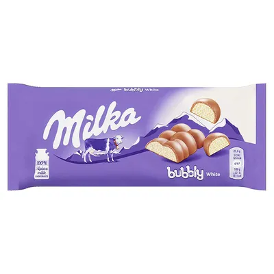 Milka Airy Dark Chocolate with Milk Leger Aireado Chocolate con Leche, 110  g / 3.88 oz (pack