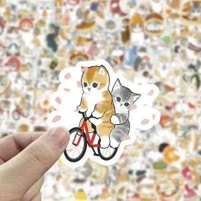 Японские милые наклейки с мультяшным котом, граффити, наклейки «сделай  сам», блокнот, скейтборд, чехол для телефона, чашка с водой, декоративные  наклейки, наклейки, наклейки | AliExpress
