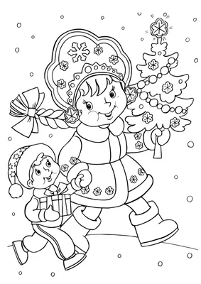 Большая раскраска 84х84 \"Новый год\", раскраски для детей купить по цене 110  ₽ в интернет-магазине KazanExpress