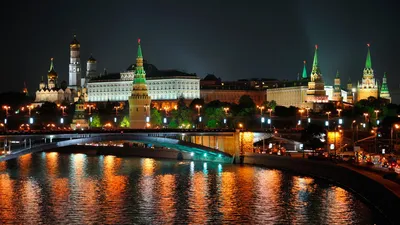 Москва Сити ночью обои для рабочего стола, картинки и фото - RabStol.net